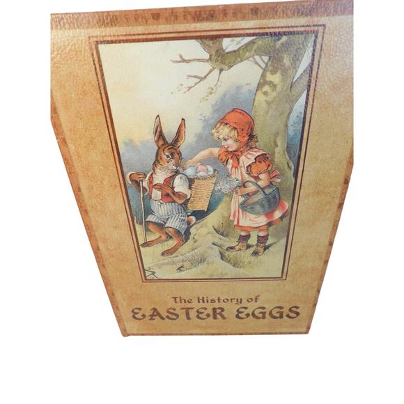 Open Road Brands The History of Easter Eggs Tabletop Faux Book Box New - Picture 1 of 9